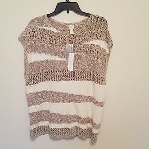 Chicos textured pullover vest sweater